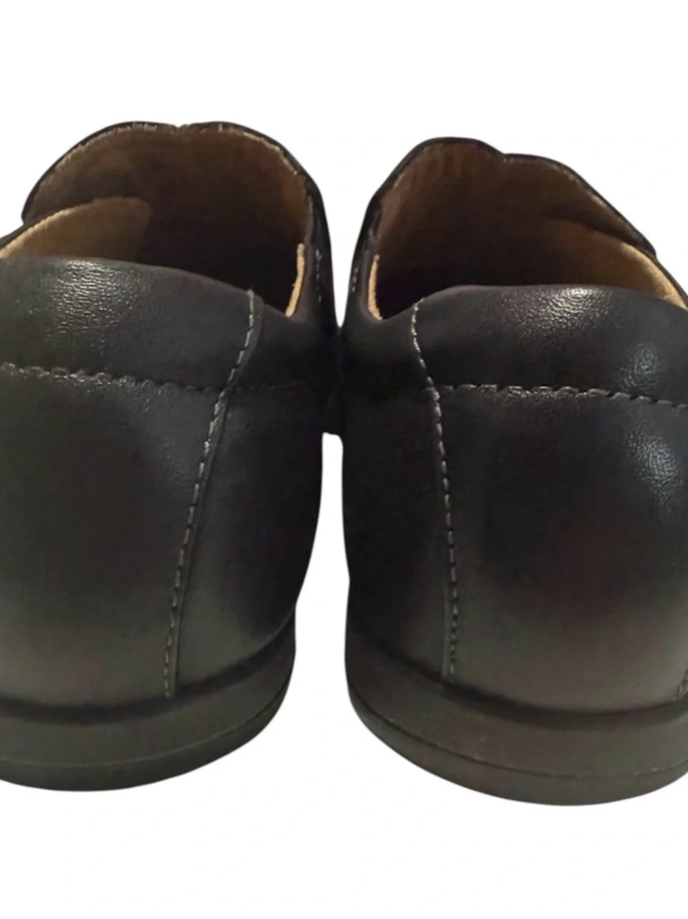 Taos Blend Shoes Womens Size 8.5 Leather Comfort Slip On Loafers Black